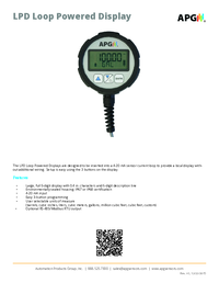 Thumbnail of document Data Sheet - LPD Current Loop Display